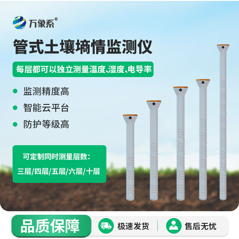 管式土壤温度水分电导率传感器